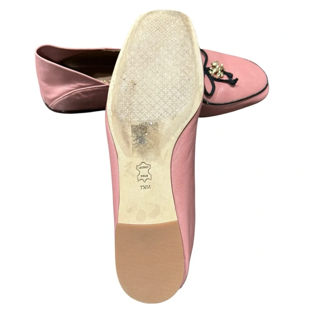 Tory Burch Charm Loafers Flats Rosa